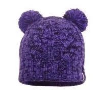 Водонепроницаемая детская шапка DexShell Kid's Beanie Cable Twin Pompom фиолетовый Водонепроницаемая детская шапка DexShell Kid's Beanie Cable Twin Pompom фиолетовый